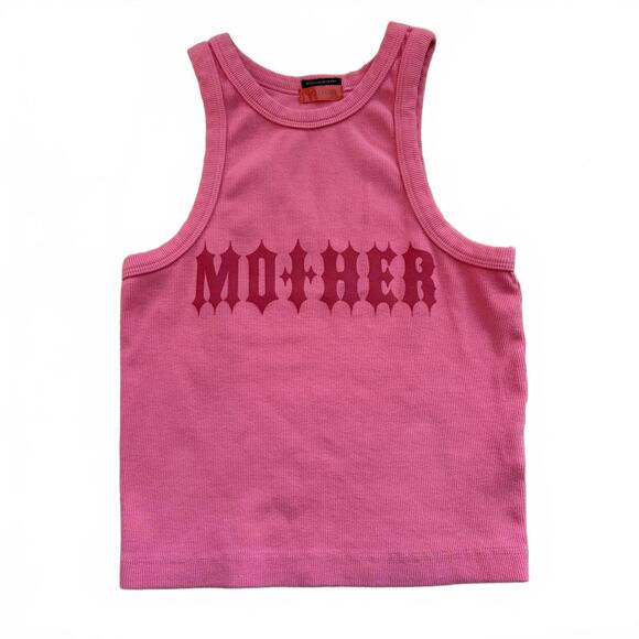 Mother Move It The Chin Ups Ribbed Tank Top Shirt Gothic Spellout Women's Small - Picture 2 of 6